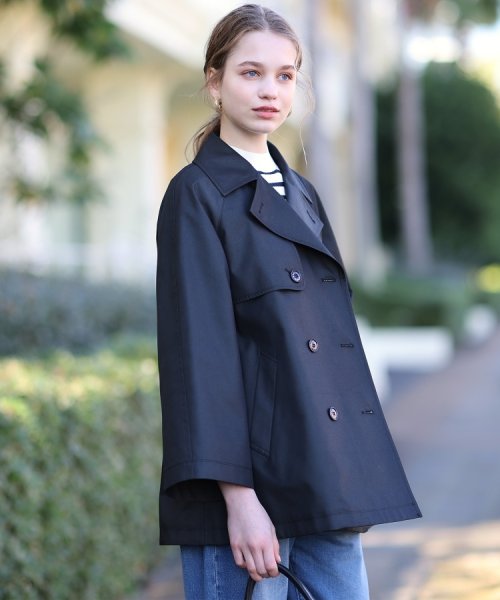 Aラインショートトレンチジャケット 