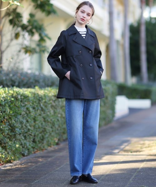 Aラインショートトレンチジャケット 