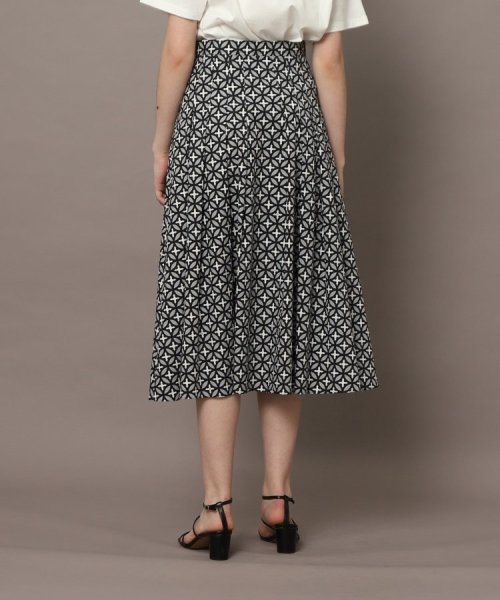【洗える】オーバーラップサークルプリントスカート 