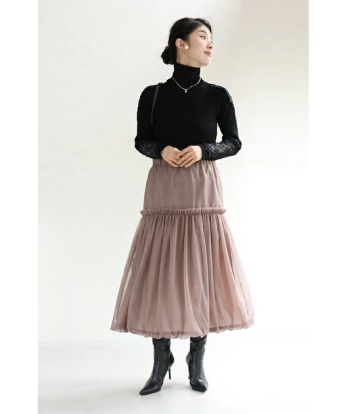 CAWAII(カワイイ)/ふわっとバルーン裾のベールミディアムスカート/img04