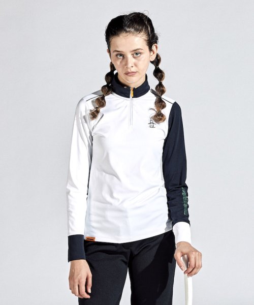 Munsingwear(マンシングウェア)/【ENVOY】ハイストレッチスムースバイカラーハーフジップ長袖シャツ/img06