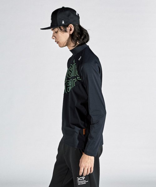 Munsingwear(マンシングウェア)/【ENVOY】MOTION3D吸水ストレッチビッグロゴモックネック長袖シャツ/img01