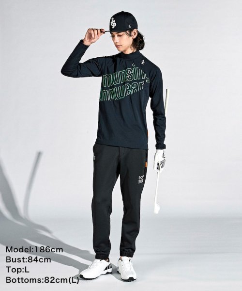 Munsingwear(マンシングウェア)/【ENVOY】MOTION3D吸水ストレッチビッグロゴモックネック長袖シャツ/img08