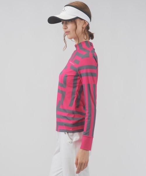 LANVIN SPORT(ランバン スポール)/モノグラムプリントモックネック長袖シャツ【吸汗/UV/ストレッチ/ECO】/img07