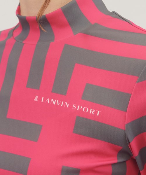 LANVIN SPORT(ランバン スポール)/モノグラムプリントモックネック長袖シャツ【吸汗/UV/ストレッチ/ECO】/img09