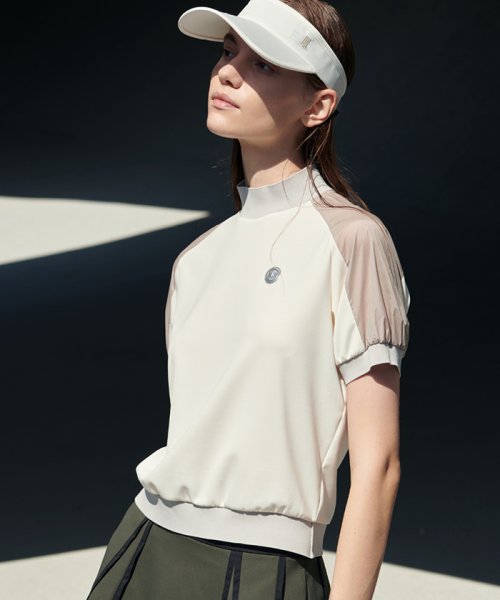 LANVIN SPORT(ランバン スポール)/異素材使いモックネックシャツ/img01