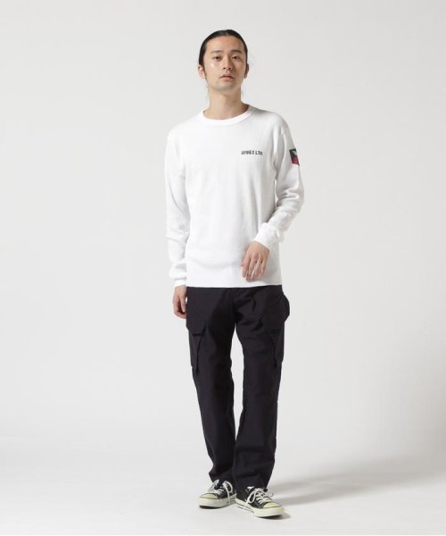 AVIREX(AVIREX)/LONGSLEEVE WAFFLE T－SHIRT U.S.NAVY / 長袖 ワッフルTシャツ ユーエスネイビー / AVIREX /img22