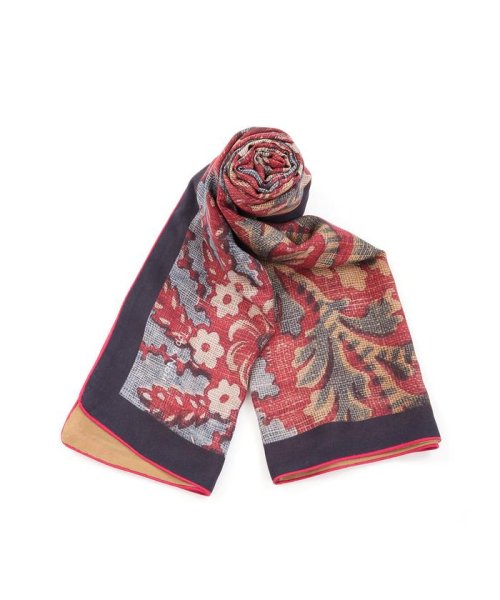 INED(イネド)/《SUPERIOR CLOSET》Long Red Flower Scarf《Tapis Noir》/img01