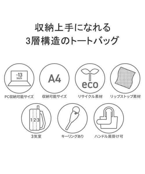 BRIEFING(ブリーフィング)/【日本正規品】 ブリーフィング トートバッグ ファスナー付き A4 BRIEFING 縦型 軽量 ナイロン 通勤 ビジネス 20.6L 3層 BRA233T26/img03