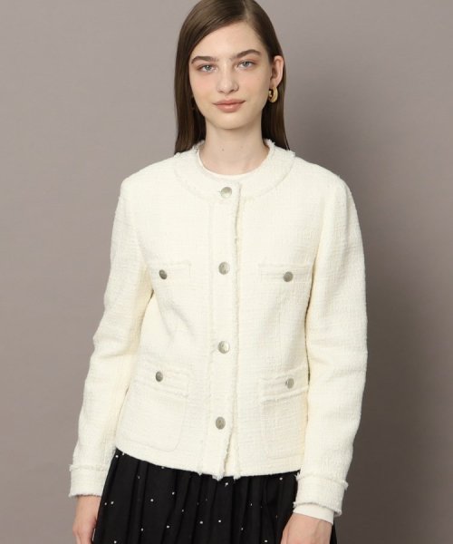 フリンジツイードジャケット 