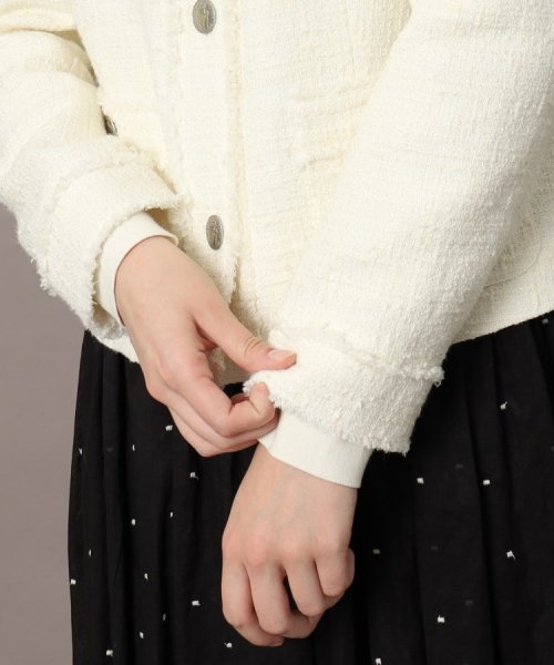 フリンジツイードジャケット 