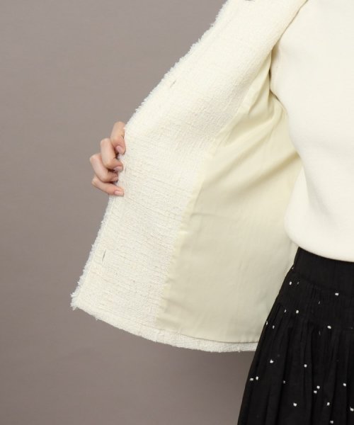 フリンジツイードジャケット 