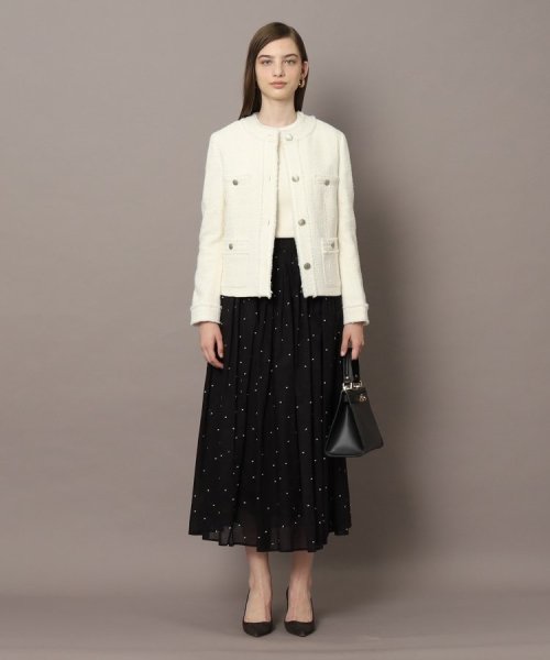 フリンジツイードジャケット 