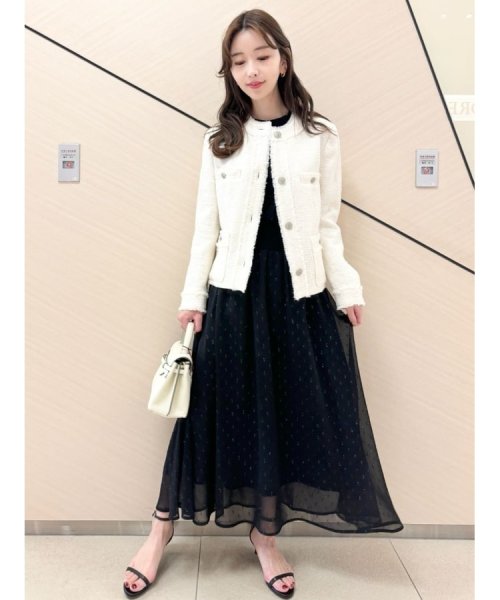 フリンジツイードジャケット 