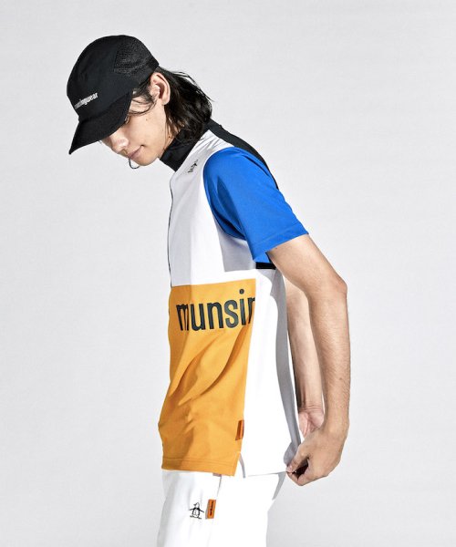 Munsingwear(マンシングウェア)/【ENVOY】吸水速乾ストレッチブロッキングモックネック半袖シャツ/img02
