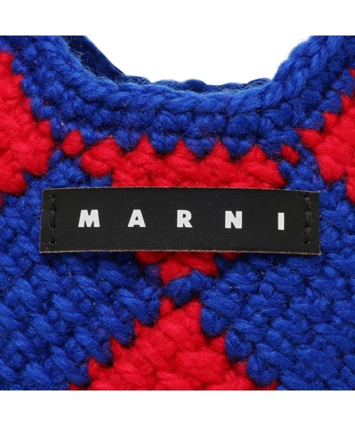 MARNI(マルニ)/マルニ ハンドバッグ キッズ かぎ針編みバッグ ミニバッグ ロゴ ブルー レッド キッズ MARNI M00995 M00RP 0MC06 BLUE RED/img08