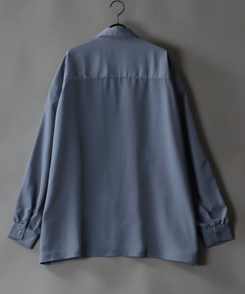 SITRY(SITRY)/【SITRY】ドレープ レギュラーカラー シャツ  無地 長袖 きれいめシャツ/img01
