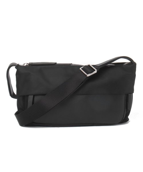 リサイクルナイロン×カウレザー ラップミニショルダー 