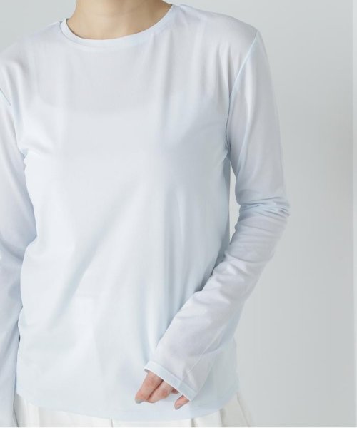 NATURAL BEAUTY BASIC(ナチュラルビューティーベーシック)/＜シアースキンカットソーシリーズ＞クルーネック　24SS/img28