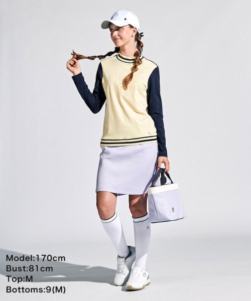 Munsingwear(マンシングウェア)/SUNSCREENストレッチ フロッキープリントモックネック長袖シャツ/img08