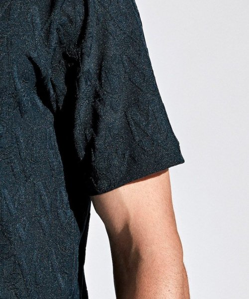 Munsingwear(マンシングウェア)/ストレッチジャカードモノグラム柄半袖テーラーカラーシャツ/img05