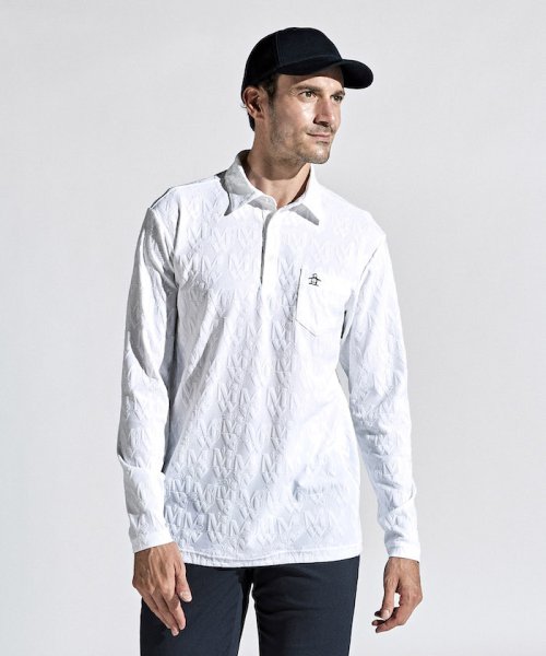 Munsingwear(マンシングウェア)/ストレッチジャカードモノグラム柄長袖テーラーカラーシャツ/img02