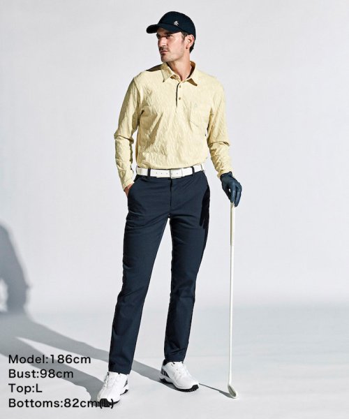 Munsingwear(マンシングウェア)/ストレッチジャカードモノグラム柄長袖テーラーカラーシャツ/img10