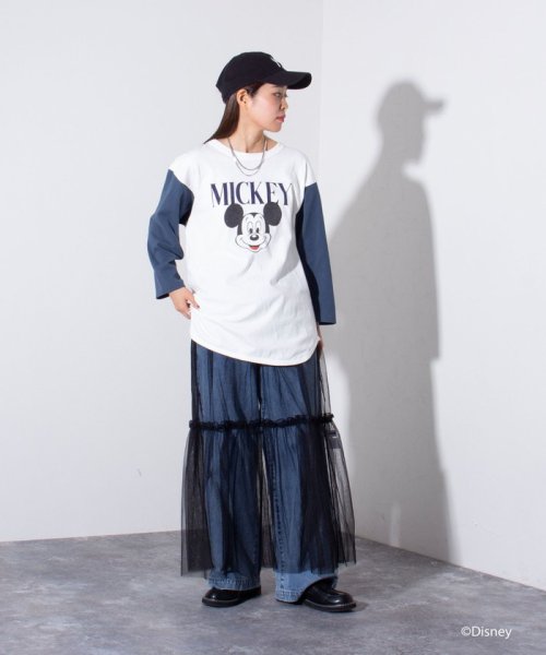 GLOSTER(GLOSTER)/【GOOD ROCK SPEED/グッドロックスピード】別注ミッキー / プリント ベースボールTシャツ 7分袖 / MICKEY/img05