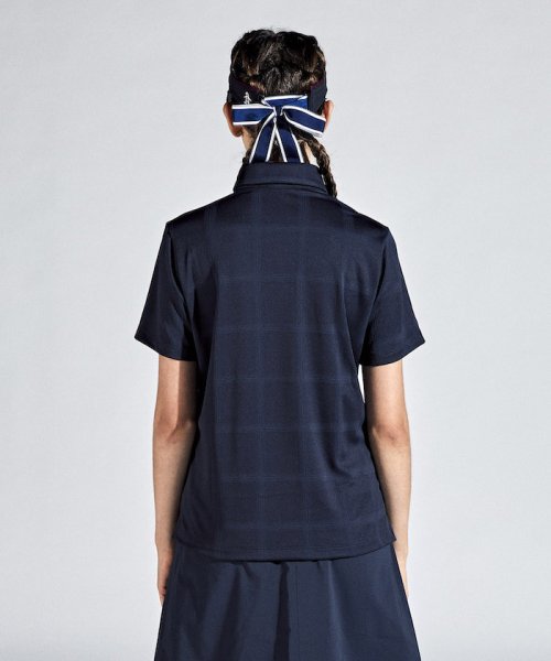 Munsingwear(マンシングウェア)/無地チェックジャカード台衿付き半袖シャツ/img07