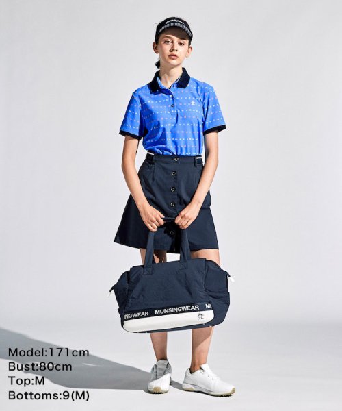 Munsingwear(マンシングウェア)/SUNSCREENストレッチロゴプリント半袖台衿シャツ/img01