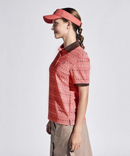Munsingwear(マンシングウェア)/SUNSCREENストレッチロゴプリント半袖台衿シャツ/img02