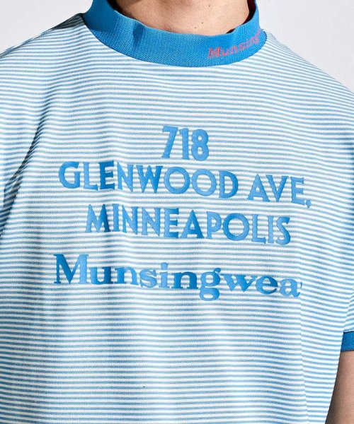 Munsingwear(マンシングウェア)/SUNSCREENボーダー半袖モックネックシャツ/img04