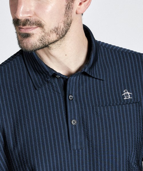 Munsingwear(マンシングウェア)/SUNSCREENサッカーストライプテーラーカラー半袖シャツ/img05
