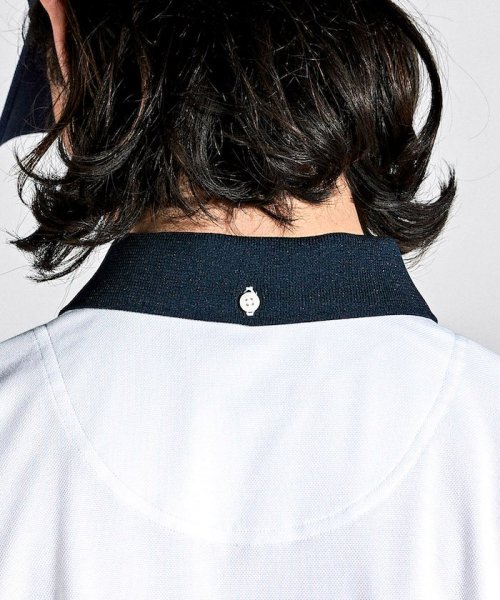 【永山瑛太着用】SUNSCREENストレッチ鹿の子半袖ポロシャツ『STYLE2833』 CUT UPF15 DESCENTE