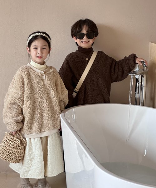 aimoha(aimoha（アイモハ）)/【aimoha－KIDS－】韓国子供服　ボアオーバースウェット/img14
