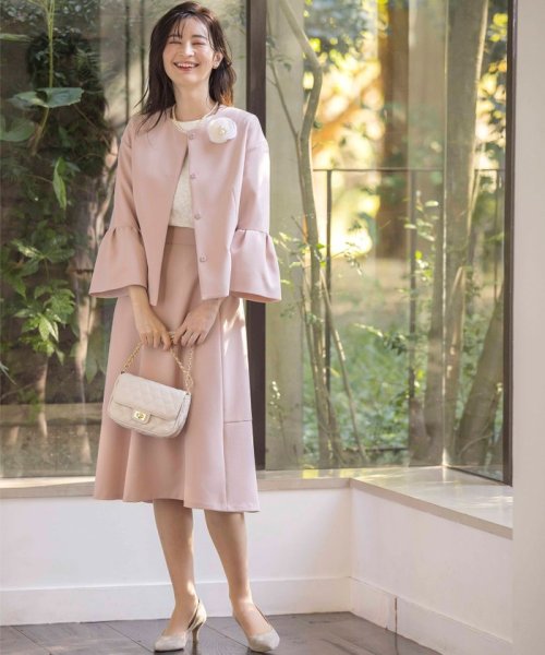 【VERY3月号掲載・NAVY】コンフォータブルドレープ ジャケット ノーカラージャケット S1840234583(14025円)