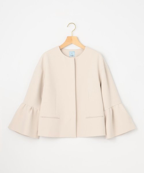 【VERY3月号掲載・NAVY】コンフォータブルドレープ ジャケット ノーカラージャケット S1840234583(14025円)