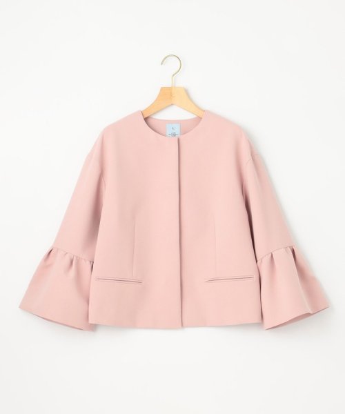 【VERY3月号掲載・NAVY】コンフォータブルドレープ ジャケット ノーカラージャケット S1840234583(14025円)