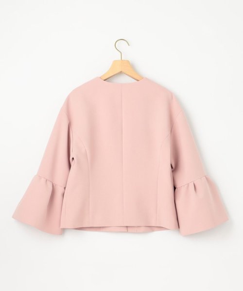 【VERY3月号掲載・NAVY】コンフォータブルドレープ ジャケット ノーカラージャケット S1840234583(14025円)