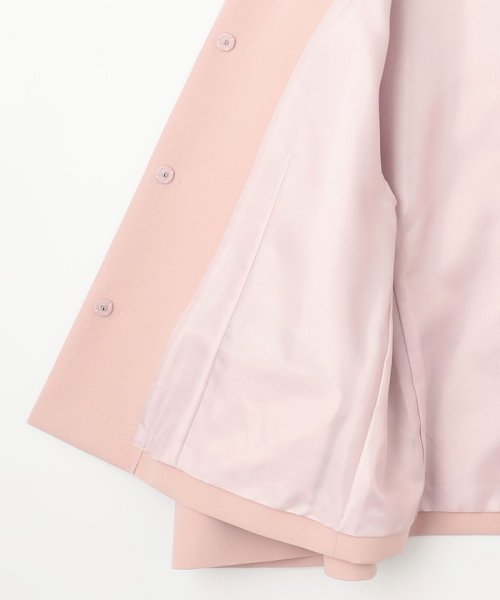 【VERY3月号掲載・NAVY】コンフォータブルドレープ ジャケット ノーカラージャケット S1840234583(14025円)