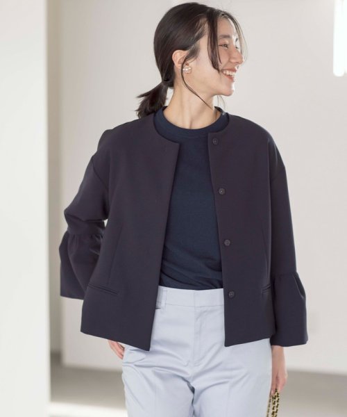 【VERY3月号掲載・NAVY】コンフォータブルドレープ ジャケット NAVY