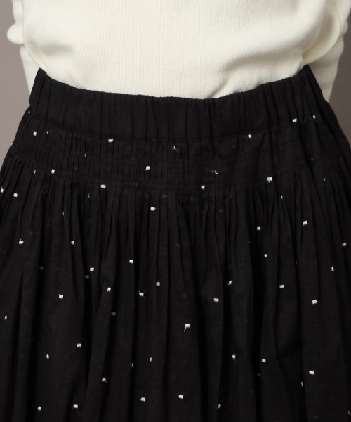 【洗える】ドット刺繍ボリュームスカート 