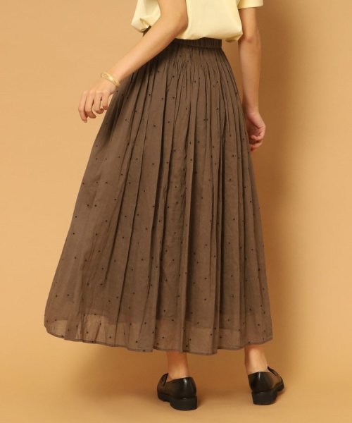 【洗える】ドット刺繍ボリュームスカート 