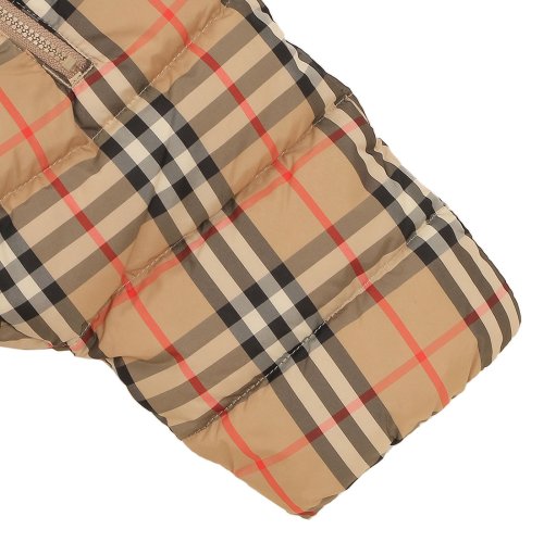 バーバリー ベビー服 パファースーツ オールインワン ベージュ ベビー BURBERRY 8072928 A7028 BURBERRY バーバリー ベビー服 パファースーツ オールインワン ベージュ ベビー