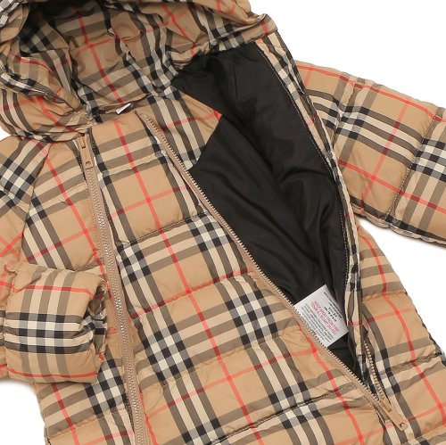 バーバリー ベビー服 パファースーツ オールインワン ベージュ ベビー BURBERRY 8072928 A7028 BURBERRY バーバリー ベビー服 パファースーツ オールインワン ベージュ ベビー