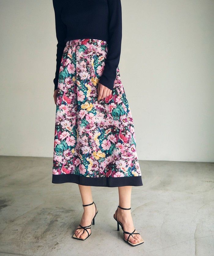 グラデフラワープリントスカート(505826178)｜阪急百貨店公式