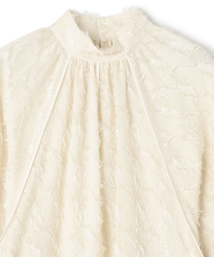 ベイジ　BEIGE ジャガードブラウス　2 エクリュ　ホワイト ベイジBEIGE ジャガードブラウス2 エクリュホワイト