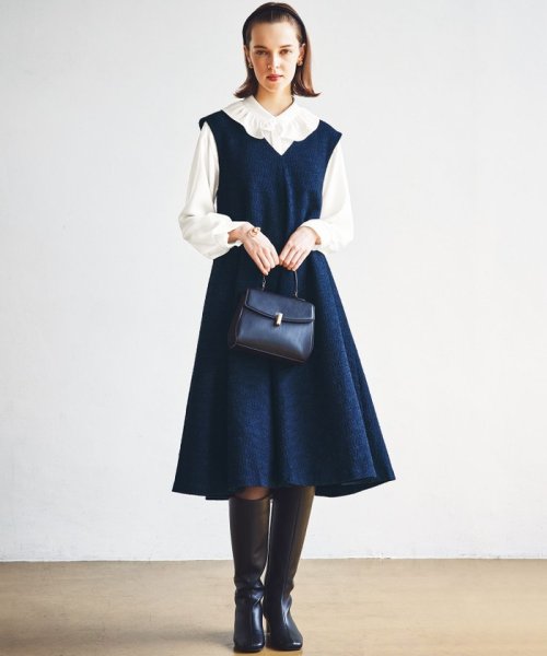 ファンシーツイード Vネックジャンスカ Vネックジャンスカ ファンシーツイード J1704278574(12942円)