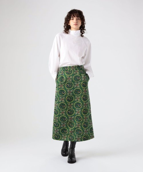 ポリステルプリント Iラインロングスカート H1497516661(11550円)