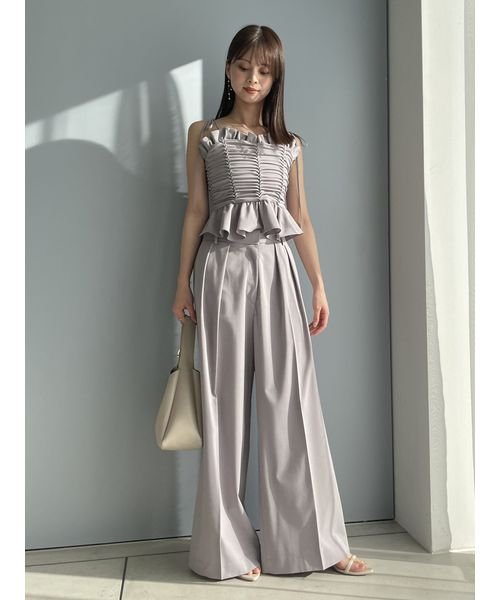 Sustainableギャザーデザインビスチェ 予めご了承ください